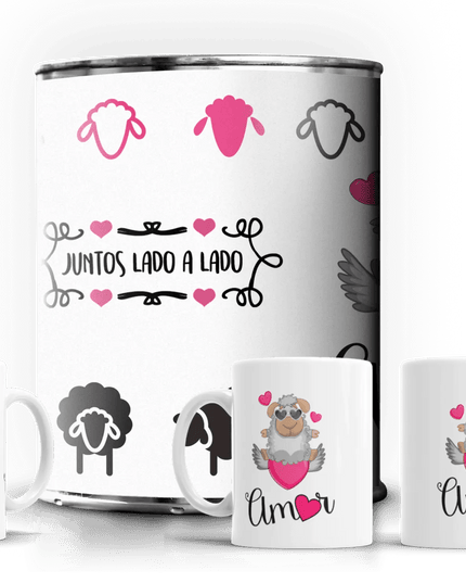 2 Canecas em Lata Dia dos Namorados - Bee my Gift