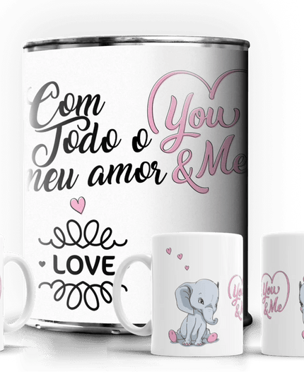 2 Canecas Lata Dia dos Namorados - Bee my Gift