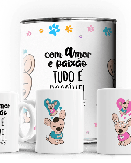 2 Canecas Lata Dia dos Namorados - Bee my Gift