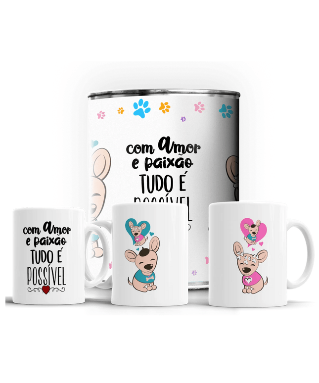 2 Canecas Lata Dia dos Namorados - Bee my Gift