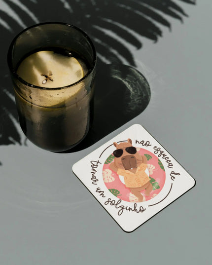 Base de Copos Capivaras – Coleção Verão | Charmy Gift Store
