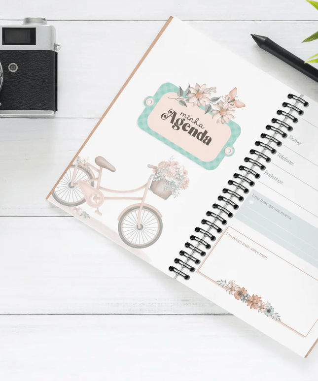 Agenda 2024 Personalizável Gratidão Flores - Bee my Gift