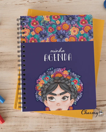 Agenda Personalizável Frida Azul - Bee my Gift