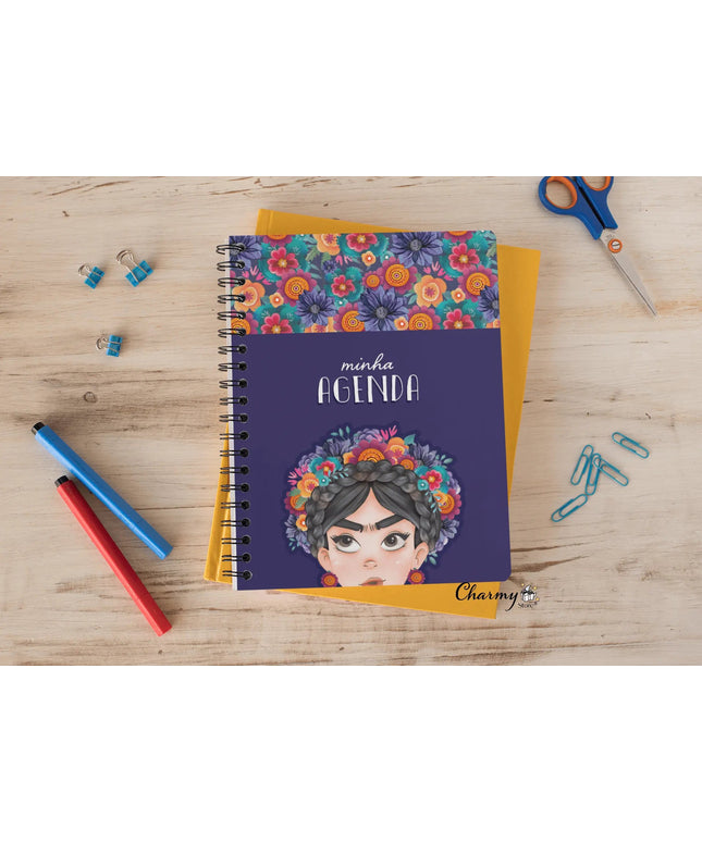 Agenda Personalizável Frida Azul - Bee my Gift