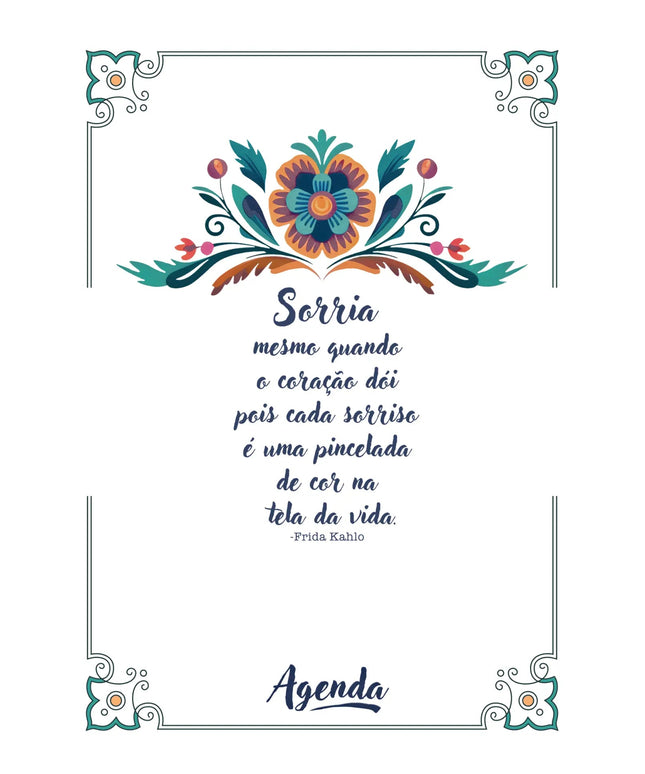 Agenda Personalizável Frida Barras - Bee my Gift