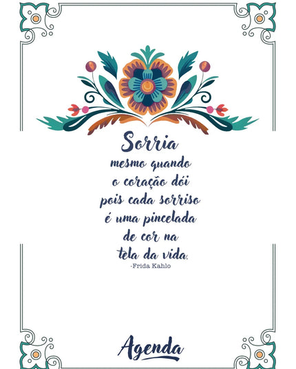 Agenda Personalizável Frida Branco - Bee my Gift