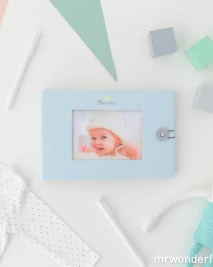 Álbum de fotos para bebé azul - Momentos da estrela da casa - Bee my Gift