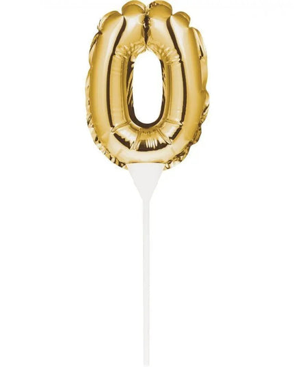 Balão nº 0 Dourado Topper Bolo - Bee my Gift