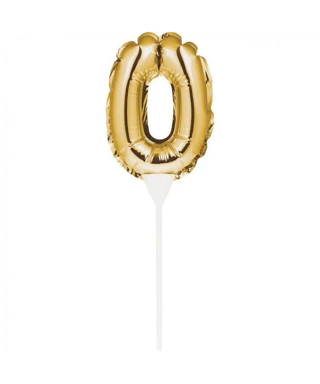 Balão nº 0 Dourado Topper Bolo - Bee my Gift