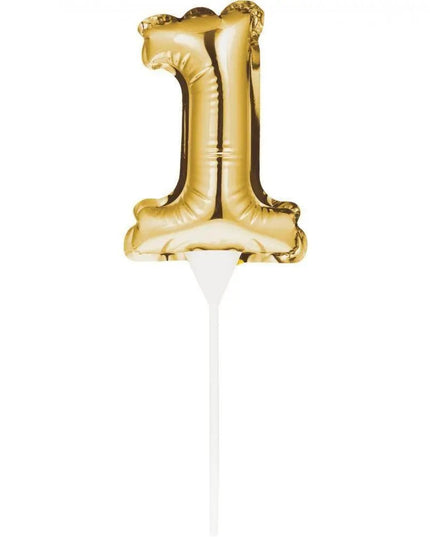 Balão nº 1 Dourado Topper Bolo - Bee my Gift