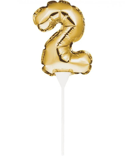 Balão nº 2 Dourado Topper Bolo - Bee my Gift