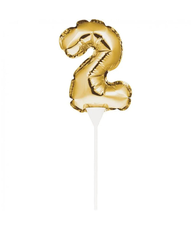 Balão nº 2 Dourado Topper Bolo - Bee my Gift