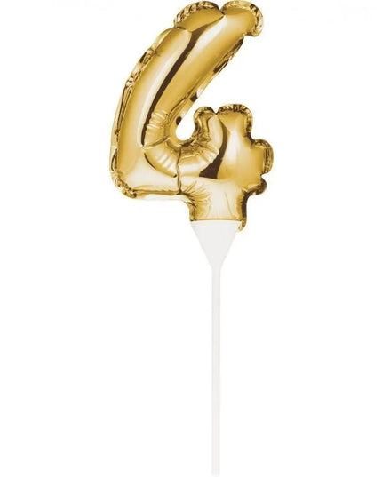 Balão nº 4 Dourado Topper Bolo - Bee my Gift