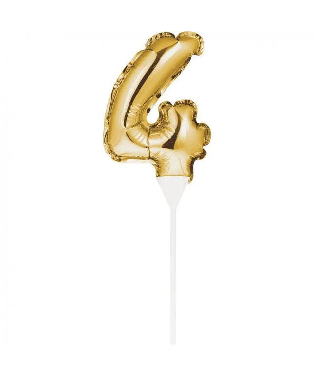 Balão nº 4 Dourado Topper Bolo - Bee my Gift