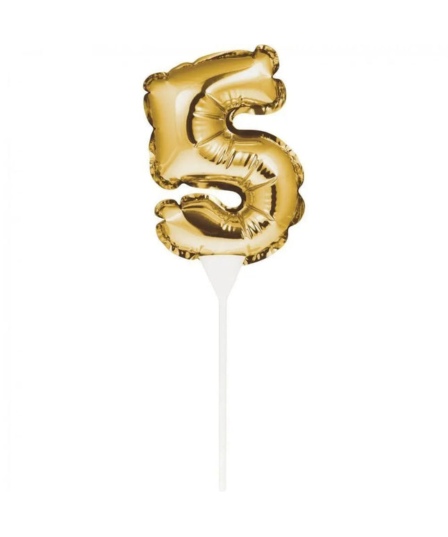Balão nº 5 Dourado Topper Bolo - Bee my Gift