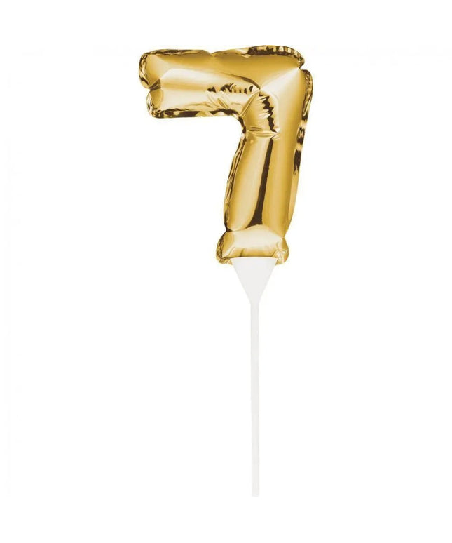 Balão nº 7 Dourado Topper Bolo - Bee my Gift