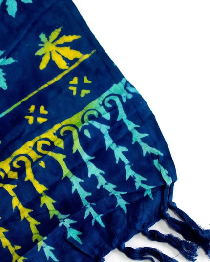 Bali Block Print Sarong - Tropical Leaves (4 Assorted Colours) - Bee my Gift