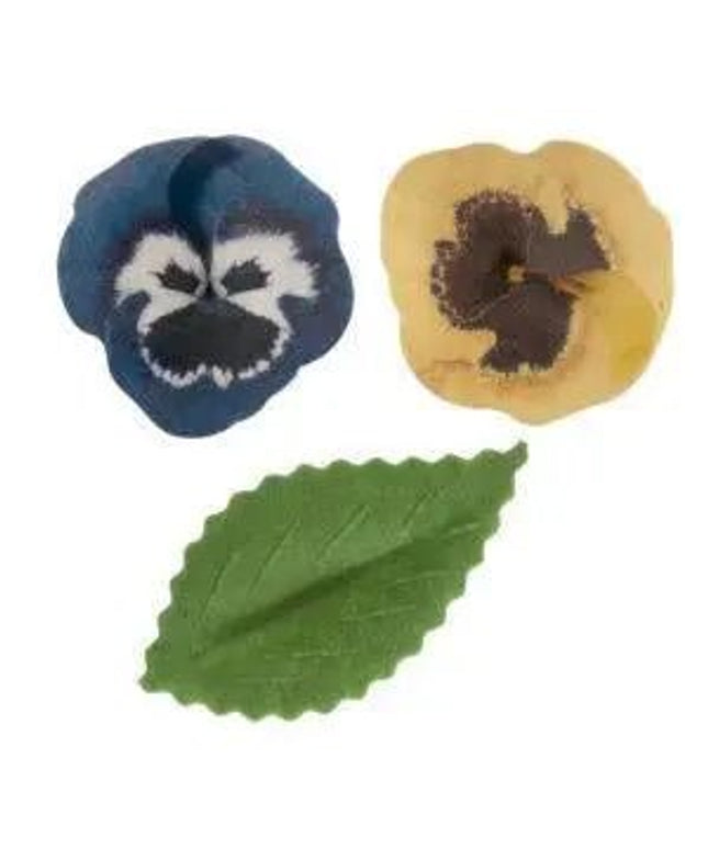 Blister decoração obreia para bolos 3 flores e 6 folhas - Bee my Gift