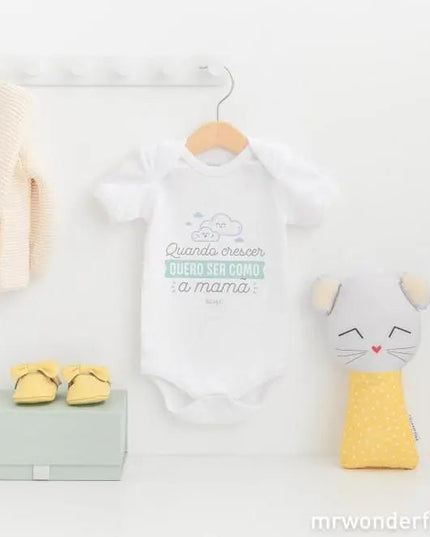 Body para bebé com a frase "Quando crescer quero ser como a mamã" - Bee my Gift