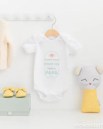 Body para bebé com a frase "Quando crescer quero ser como o papá" - Bee my Gift