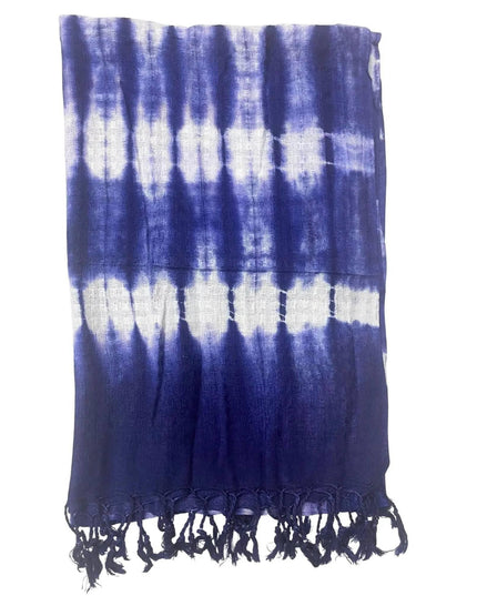 Boho Java Art Stole/Scarf - Indigo Stripes - 62x200cm - Bee my Gift