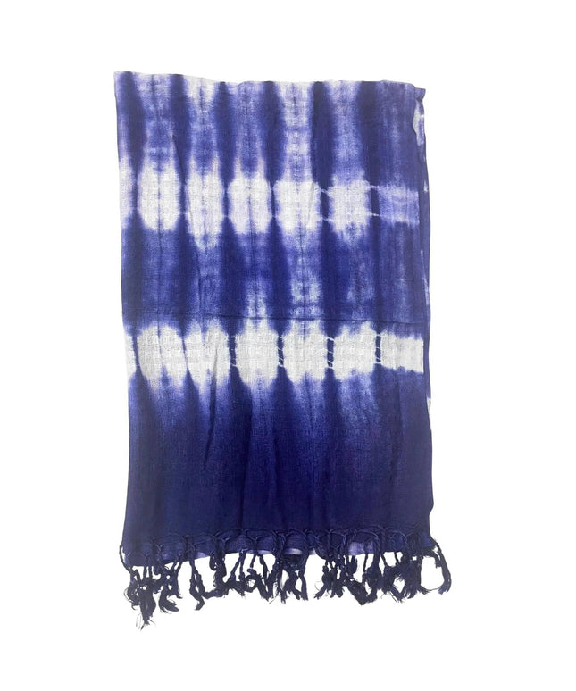 Boho Java Art Stole/Scarf - Indigo Stripes - 62x200cm - Bee my Gift