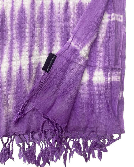 Boho Java Art Stole/Scarf - Lavender Stripes & Motiff - 62x200cm - Bee my Gift