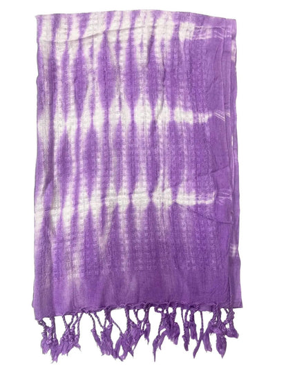Boho Java Art Stole/Scarf - Lavender Stripes & Motiff - 62x200cm - Bee my Gift