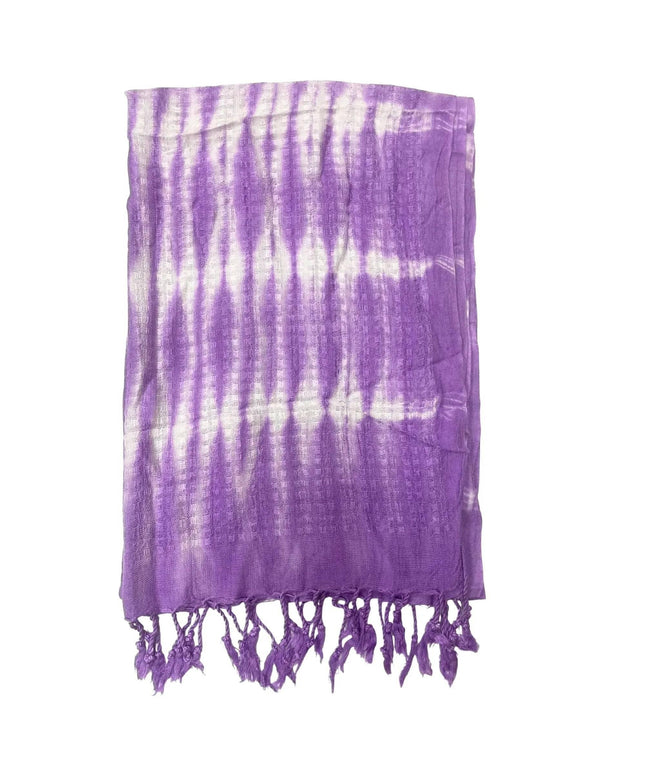 Boho Java Art Stole/Scarf - Lavender Stripes & Motiff - 62x200cm - Bee my Gift