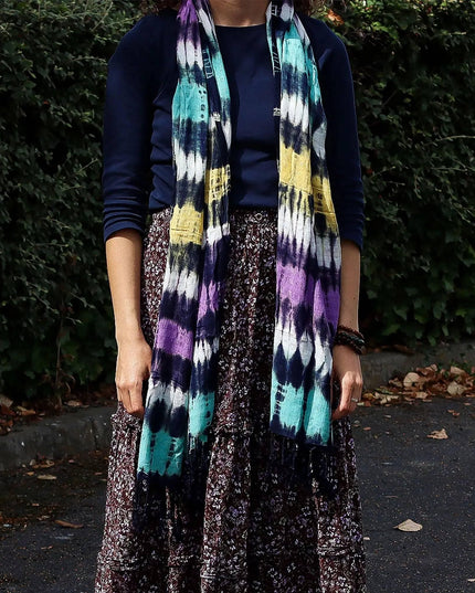 Boho Java Art Stole/Scarf - Multi Stripes - 62x200cm - Bee my Gift