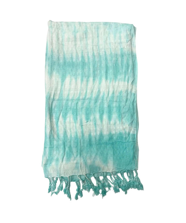 Boho Java Art Stole/Scarf - Teal Stripes & Motiff - 62x200cm - Bee my Gift