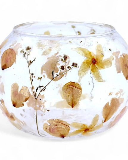 Botanical Glass Candle Holder - Large Rosa Bowl - Bee my Gift