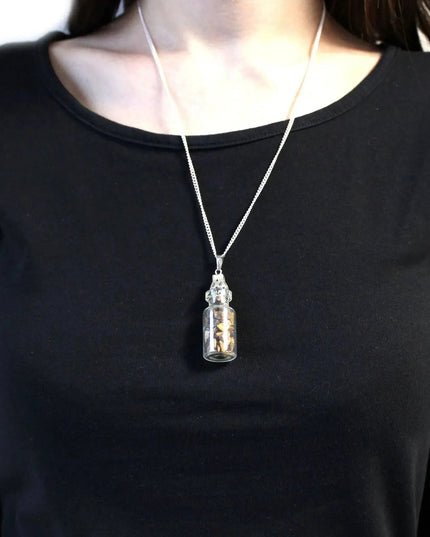 Bottled Gemstones Necklace - Tiger Eye - Bee my Gift