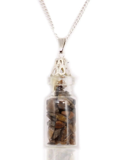 Bottled Gemstones Necklace - Tiger Eye - Bee my Gift