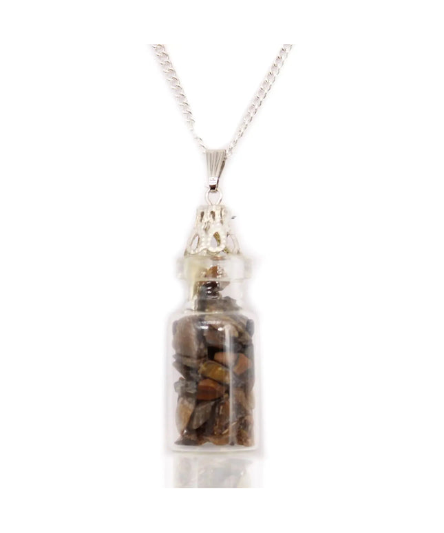 Bottled Gemstones Necklace - Tiger Eye - Bee my Gift