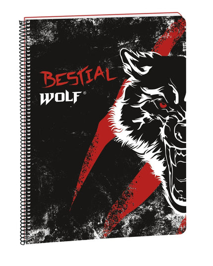 Caderno A4 80 folhas BESTIAL WOLF by BUSQUETS - Bee my Gift