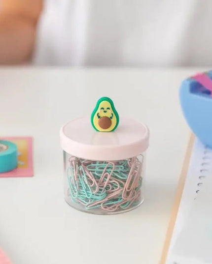 Caixa com clipes para papel - Abacate - Bee my Gift