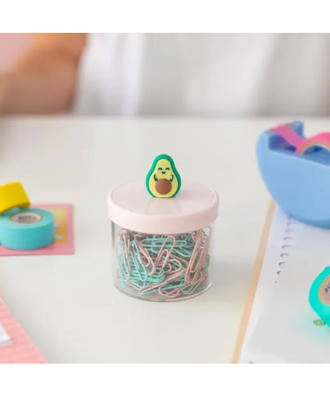 Caixa com clipes para papel - Abacate - Bee my Gift
