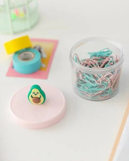 Caixa com clipes para papel - Abacate - Bee my Gift