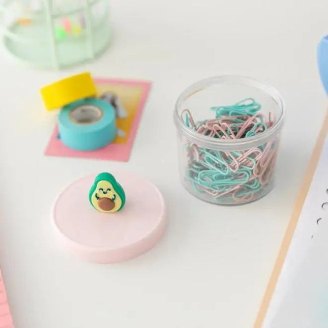 Caixa com clipes para papel - Abacate - Bee my Gift