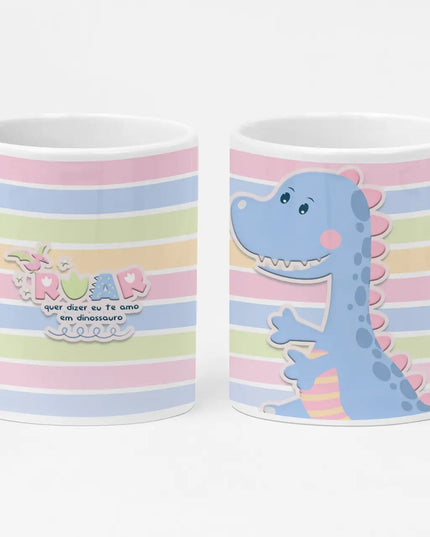 Caneca Cerâmica Dino Girl 013 - Bee my Gift