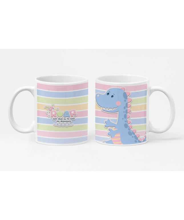 Caneca Cerâmica Dino Girl 013 - Bee my Gift