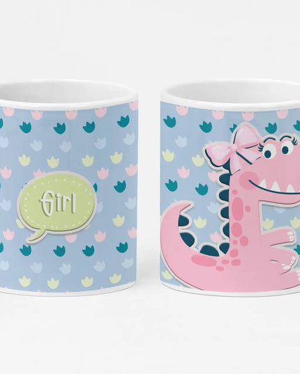 Caneca Cerâmica Dino Girl 015 - Bee my Gift