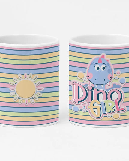 Caneca Cerâmica Dino Girl 016 - Bee my Gift
