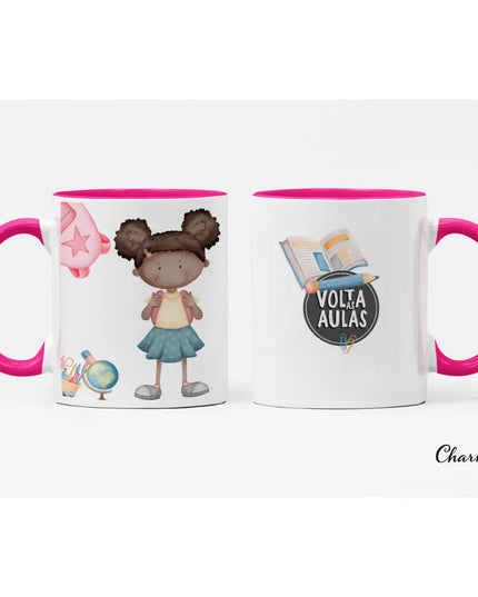 Caneca Cerâmica Menina Escola 038 - Bee my Gift