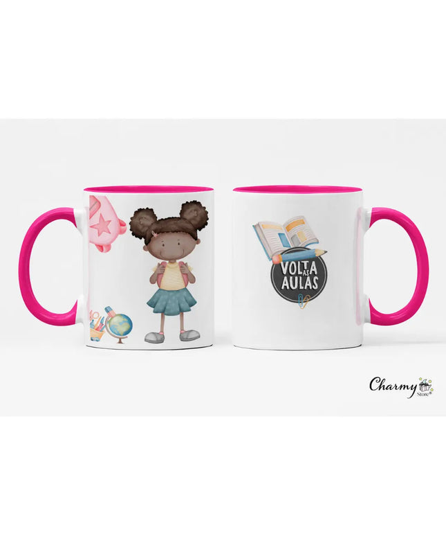 Caneca Cerâmica Menina Escola 038 - Bee my Gift