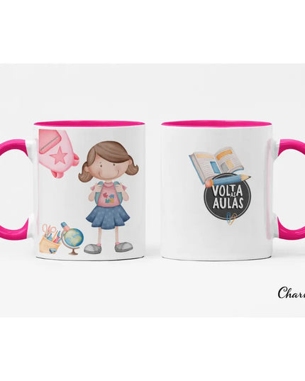 Caneca Cerâmica Menina Escola 039 - Bee my Gift