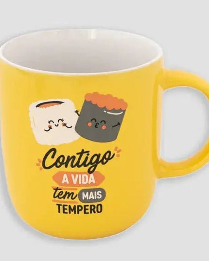 Caneca - Contigo a vida tem mais tempero - Bee my Gift