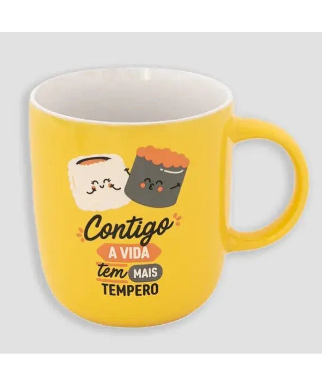 Caneca - Contigo a vida tem mais tempero - Bee my Gift