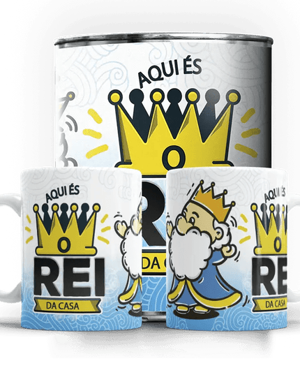 Caneca Dia do Pai "Aqui és o Rei da Casa" - Bee my Gift